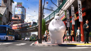 Big Hero 6 Baymax Street Cross Wallpaper