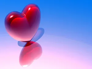 Big Plastic Red Heart Background Wallpaper