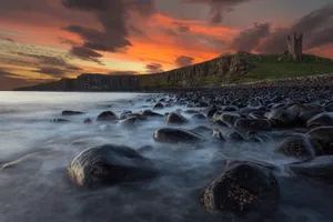 Big Rocks At The Shore Wallpaper