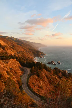 Big Sur Road Aerial View Wallpaper