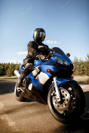 Bike Lovers Blue Motorcycle Wallpaper