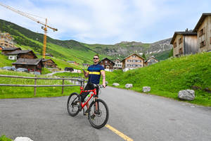 Biker In Liechtenstein Wallpaper