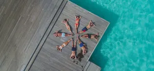 Bikini Girls On Floating House Wallpaper