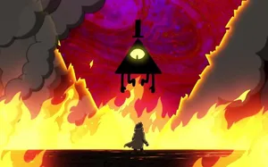 Bill Cipher Glowing Eyes Wallpaper