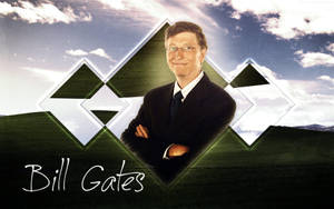 Bill Gates Green Poster Wallpaper