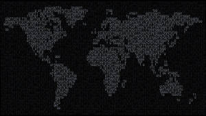 Binary Coding World Map Wallpaper