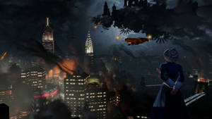 Bioshock Infinite Overlooking City Wallpaper