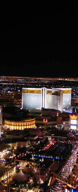 Bird's-eye View Las Vegas Night Wallpaper