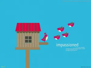 Birds Birdhouse Impassioned Inspirational Wallpaper