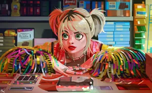 Birds Of Prey Stylized Cartoon Harley Wallpaper