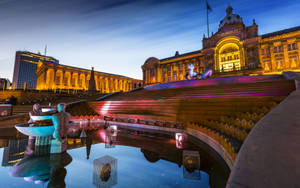 Birmingham Victoria Plaza At Night Wallpaper