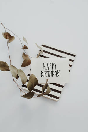 Birthday Black And White Greeting Card Wallpaper