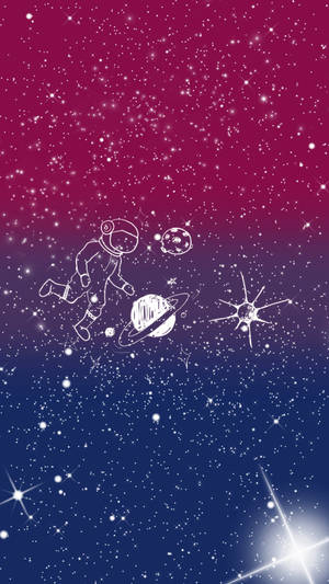 Bisexual Aesthetic Astronaut In Space Wallpaper