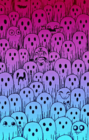 Bisexual Ghosts Cartoon Wallpaper