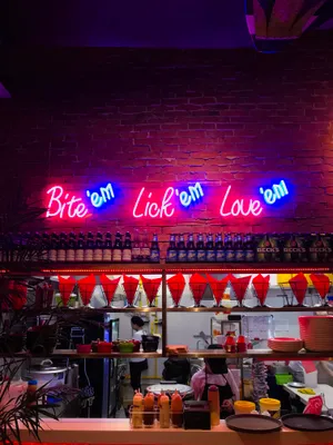 Bite Lick Love Neon Iphone Wallpaper