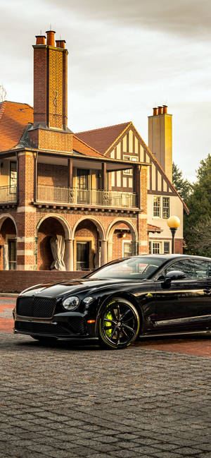 Black 2020 Bentley Continental Gt Iphone Wallpaper