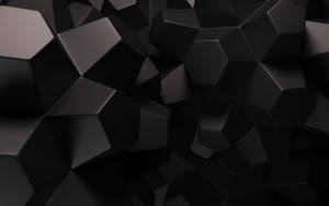 Black 3d Geometric Wallpaper