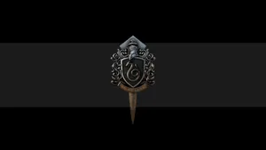 Black 3d Slytherin Badge Wallpaper