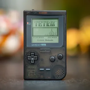 Black 90s Game Boy Tetris Wallpaper