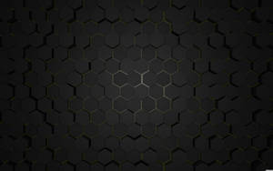 Black Abstract Hexagon Pattern Wallpaper