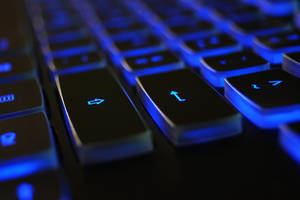 Black And Blue Keyboard Keys Wallpaper