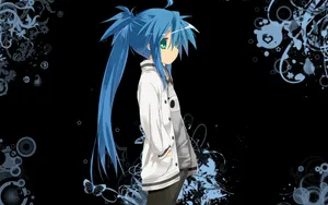Black And Blue Sad Anime Girl Wallpaper