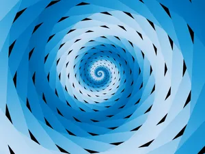 Black And Blue Spiral Wallpaper