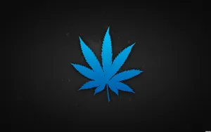 Black And Blue Weed Leaf Wallpaper