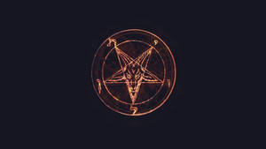 Black And Gold Pentagram Wallpaper