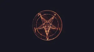 Black And Gold Pentagram Wallpaper