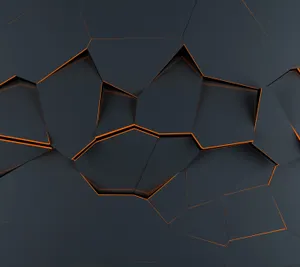 Black And Orange Contemporary Wallpaper