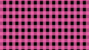 Black And Pink Aesthetic Gingham Pattern Wallpaper