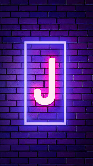 Black And Purple Aesthetic Neon Letter Wallpaper