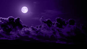 Black And Purple Aesthetic Night Sky Wallpaper