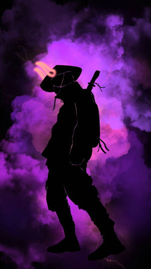 Black And Purple Aesthetic Samurai Wallpaper