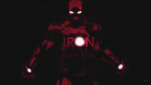 Black And Red Body Outline Superhero Iron Man Wallpaper