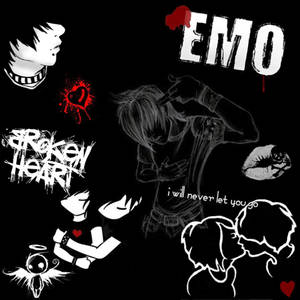 Black And Red Emo Poster Wallpaper