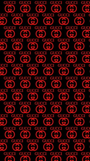 Black And Red Gucci Pattern Wallpaper