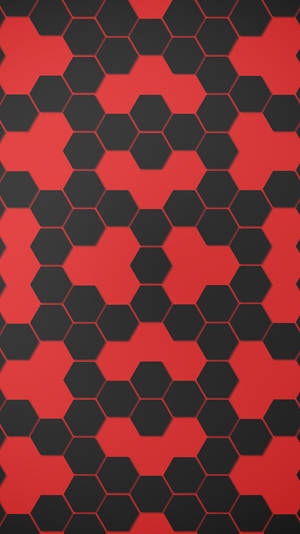 Black And Red Honeycomb Wallpaper