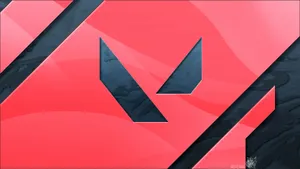 Black And Red Valorant Logo Cutouts Wallpaper