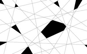 Black And White Abstract Line Art Wallpaper