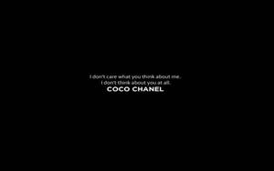 Black And White Aesthetic Coco Chanel Quote Wallpaper