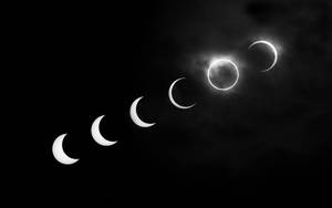 Black And White Aesthetic Moon Phases Solar Eclipse Wallpaper
