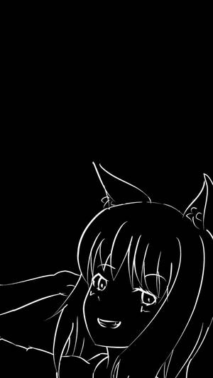 Black And White Anime Aesthetic Girl Artwork Wallpaper
