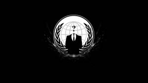 Black And White Anonymous Hacker Wallpaper