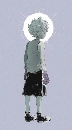 Black And White Art Of Killua Wallpaper