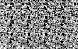 Black And White Art Patterns Wallpaper
