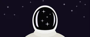 Black And White Astronaut Face Shield Design Wallpaper