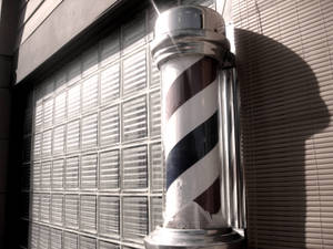 Black And White Barber Pole Wallpaper