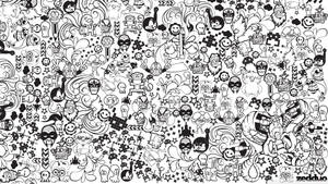 Black And White Creative Doodle Wallpaper